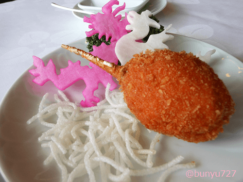 中華料理の蟹揚げ物